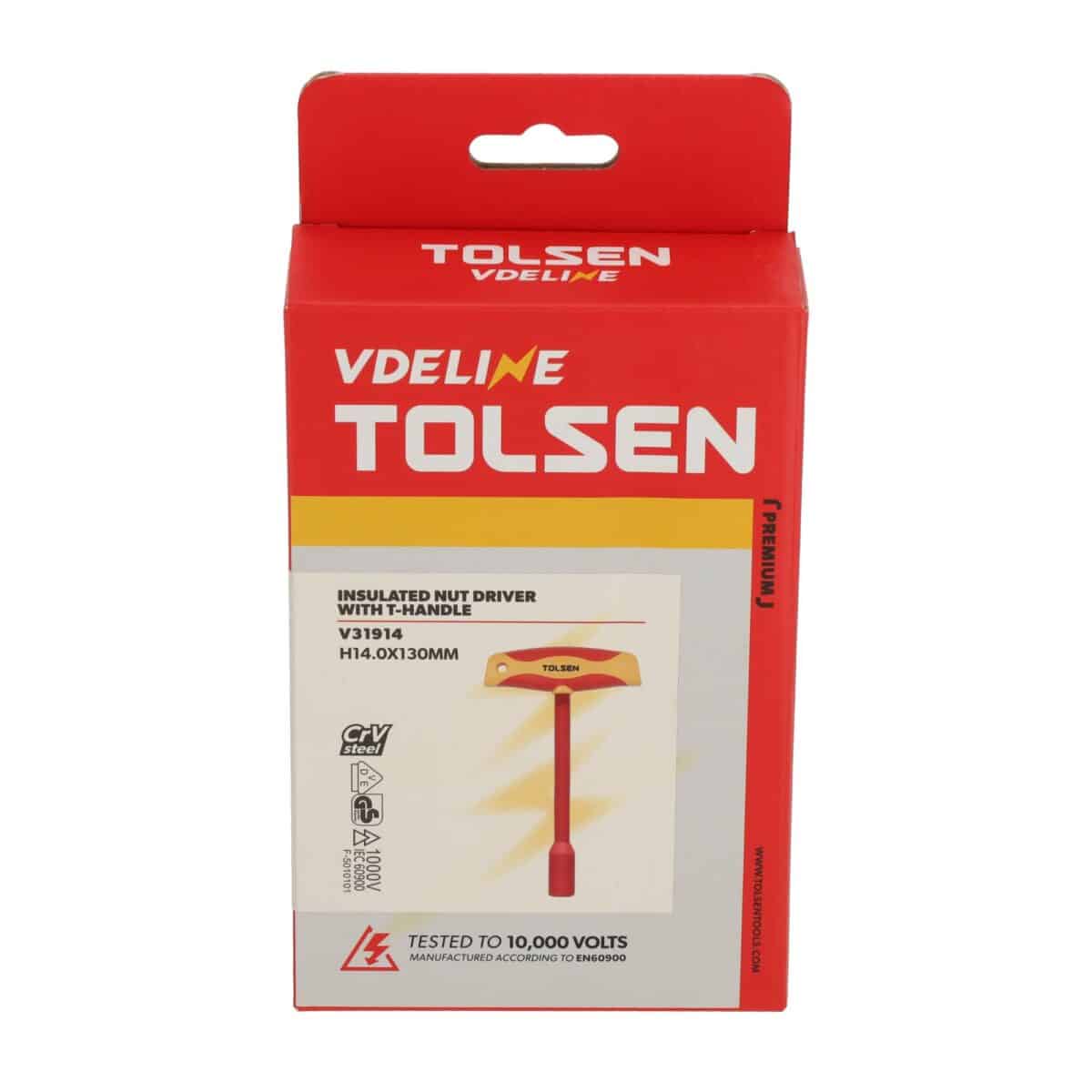 VDE Line Geïsoleerde Moerschroevendraaier T-Sleutel H14 x 130 mm - Afbeelding 5