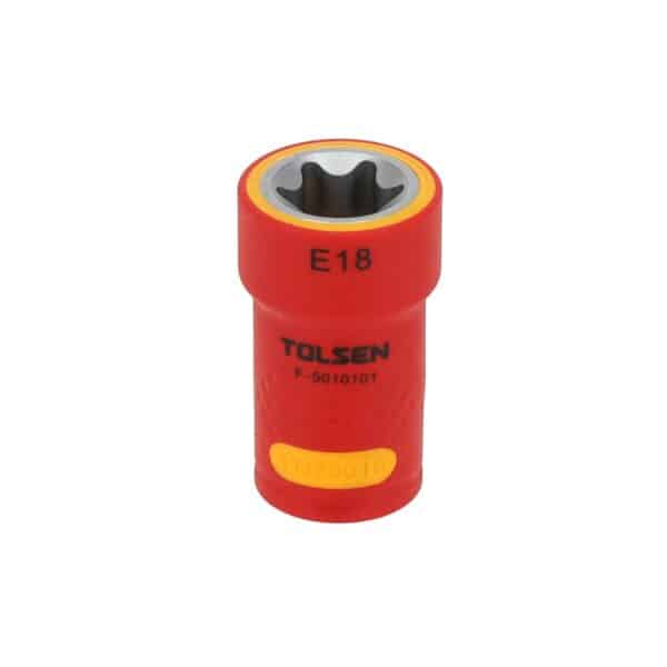 VDE Line Geïsoleerde Dopsleutel 3/8″ E18 - Externe Torx