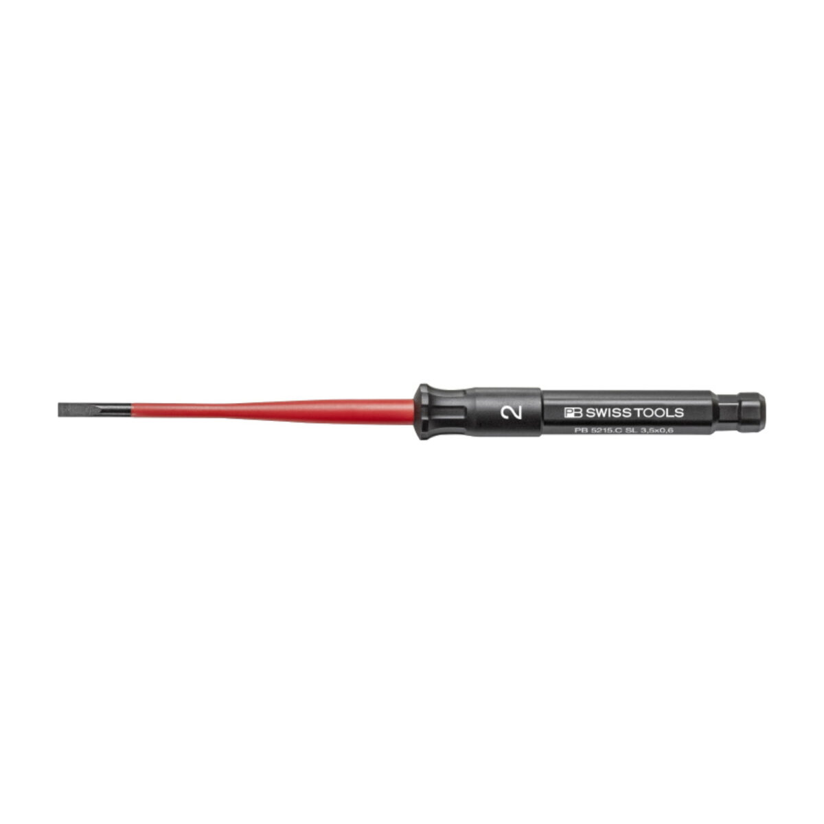 PB Swiss Tools VDE Geïsoleerde Sleufschroevendraaier Wisselkling 4.0 x 165 mm – Slim Design - Afbeelding 1