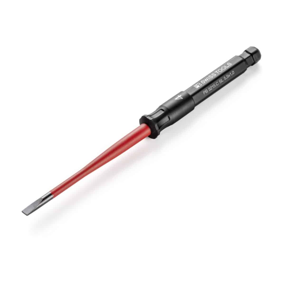 PB Swiss Tools VDE Geïsoleerde Sleufschroevendraaier Wisselkling 5.5 x 190 mm – Slim Design - Afbeelding 2
