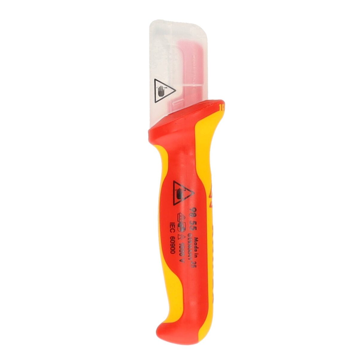 Knipex VDE Geïsoleerde Ontmantelingsmes met Glijschoen 180 mm – VDE Kabelmes met Meer-Componenten Grepen - Afbeelding 4