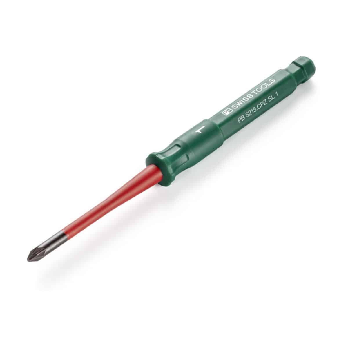 PB Swiss Tools VDE Geïsoleerde Kruiskopschroevendraaier Wisselkling PZ/FL1 145 mm – Slim Design - Afbeelding 2