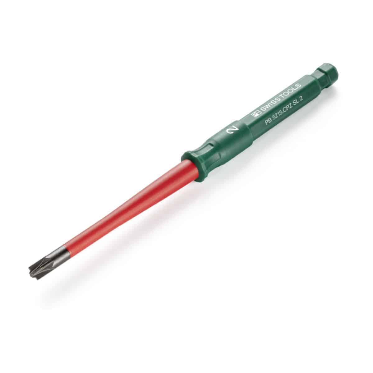 PB Swiss Tools VDE Geïsoleerde Kruiskopschroevendraaier Wisselkling PZ/FL2 3-5 x 165 mm – Slim Design - Afbeelding 2