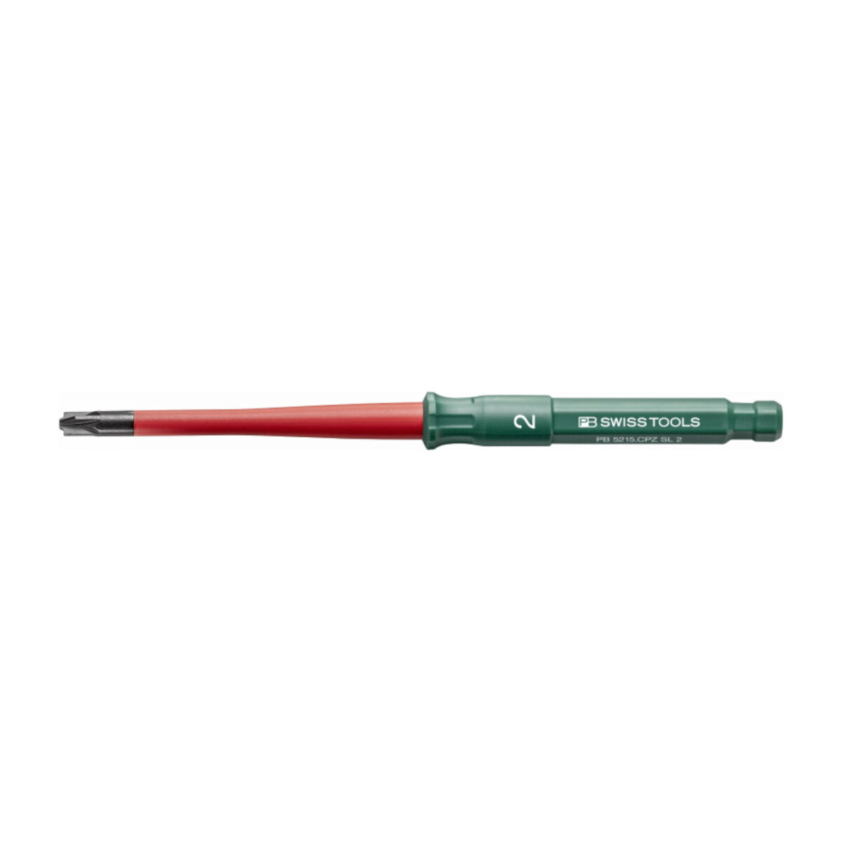 PB Swiss Tools VDE Geïsoleerde Kruiskopschroevendraaier Wisselkling PZ/FL2 3-5 x 165 mm – Slim Design - Afbeelding 1