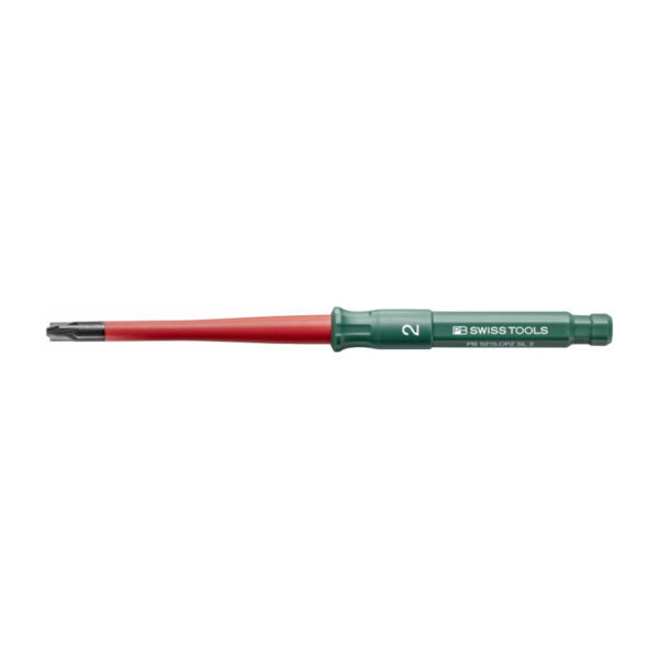 PB Swiss Tools VDE Geïsoleerde Kruiskopschroevendraaier Wisselkling PZ/FL2 3-5 x 165 mm – Slim Design