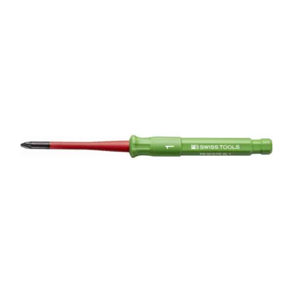 PB Swiss Tools VDE Geïsoleerde Kruiskopschroevendraaier Wisselkling PZ1 x 145 mm – Slim Design