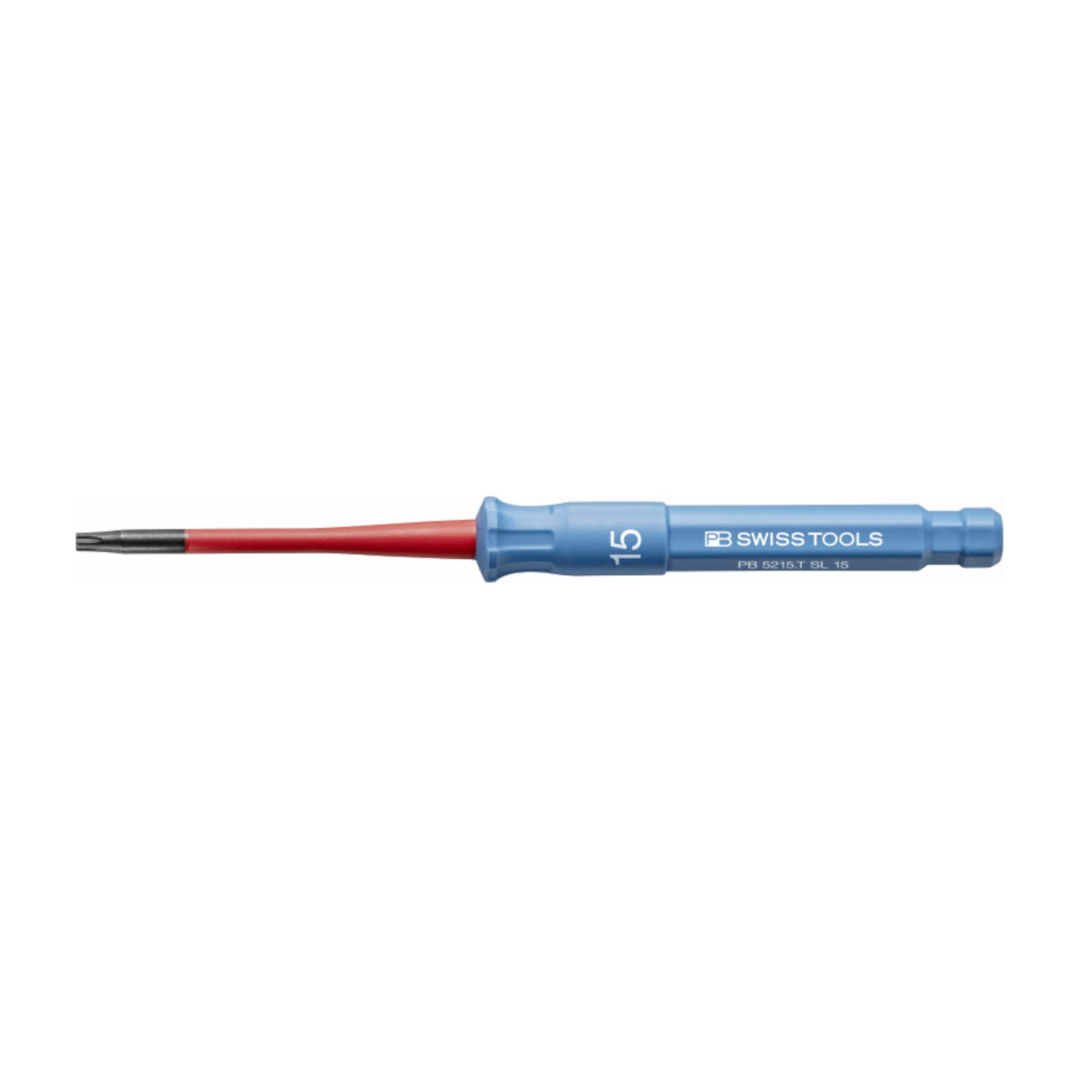 PB Swiss Tools VDE Geïsoleerde Torxschroevendraaier Wisselkling T15 x 145 mm – Slim Design - Afbeelding 1