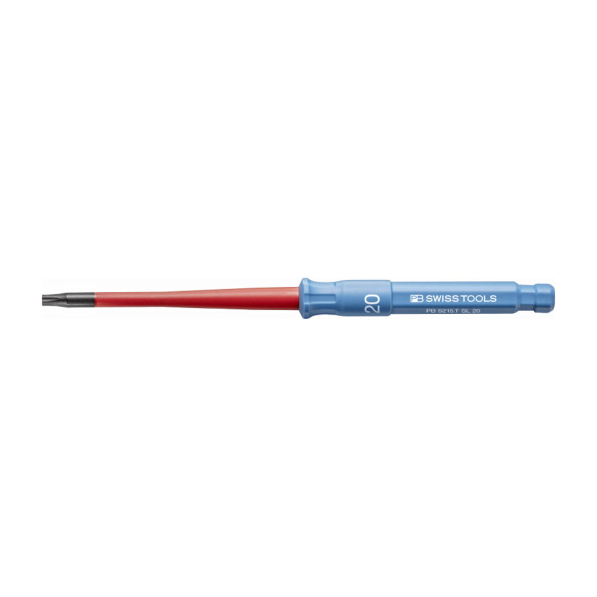 PB Swiss Tools VDE Geïsoleerde Torxschroevendraaier Wisselkling T20 x 165 mm – Slim Design - Afbeelding 1