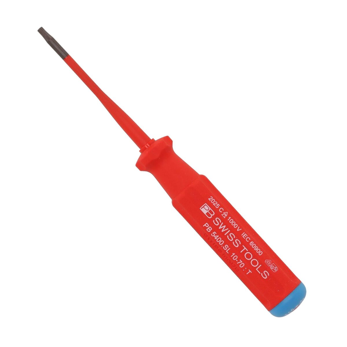 PB Swiss Tools VDE Geïsoleerde Torx Schroevendraaier T10 x 70 mm – Slim Design - Afbeelding 1