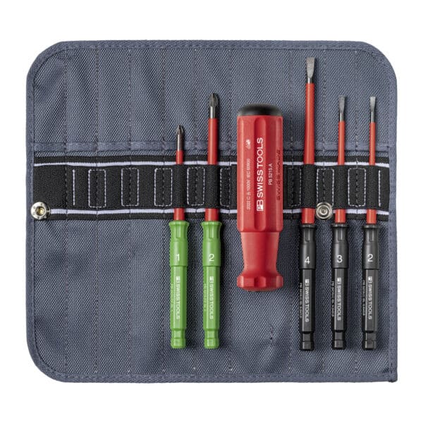 PB Swiss Tools VDE Geïsoleerde Wisselklingenset 6-delig | Sleuf & Kruiskop PZ