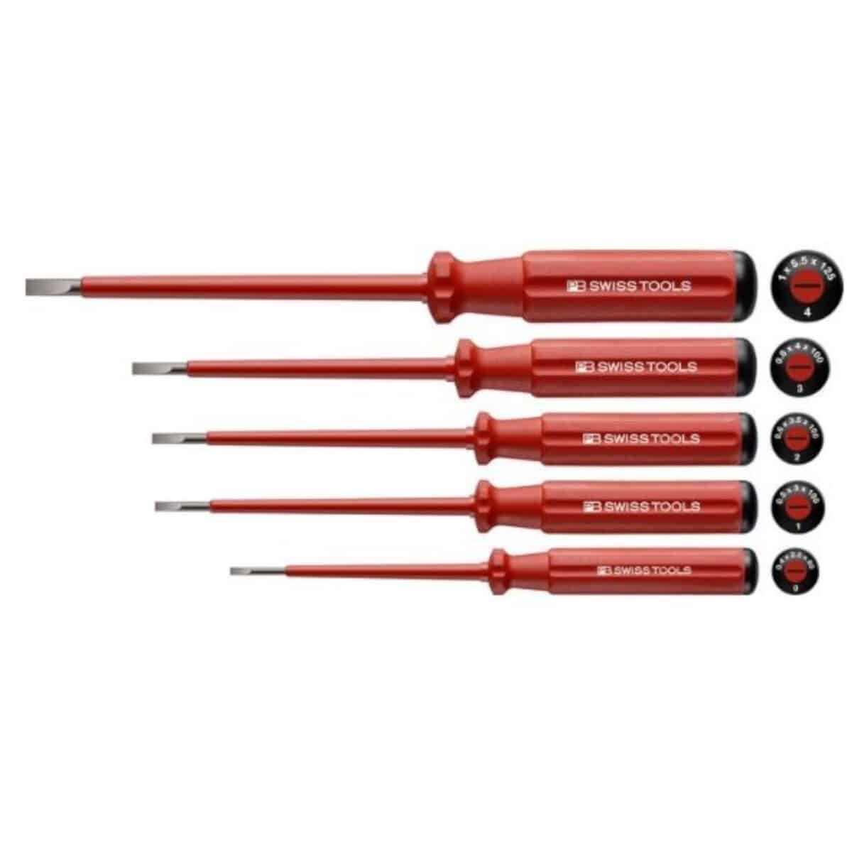 PB Swiss Tools 5538 VDE Schroevendraaierset 5-delig | Sleuf - Afbeelding 1