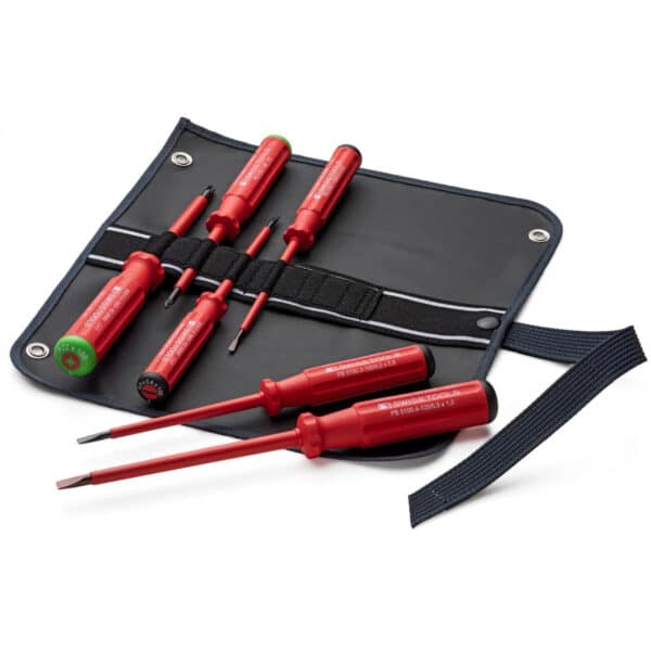 PB Swiss Tools 5543.SU VDE Schroevendraaierset in 2-in-1 roletui – 6-delig | Sleuf en Pozidriv