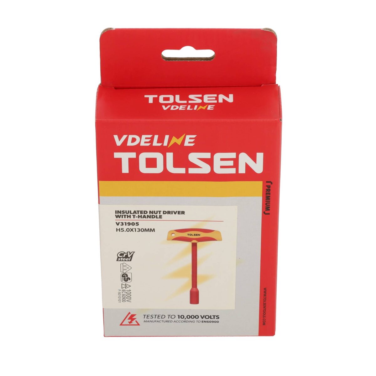 VDE Line Geïsoleerde Moerschroevendraaier T-Sleutel H5x 130 mm - Afbeelding 5