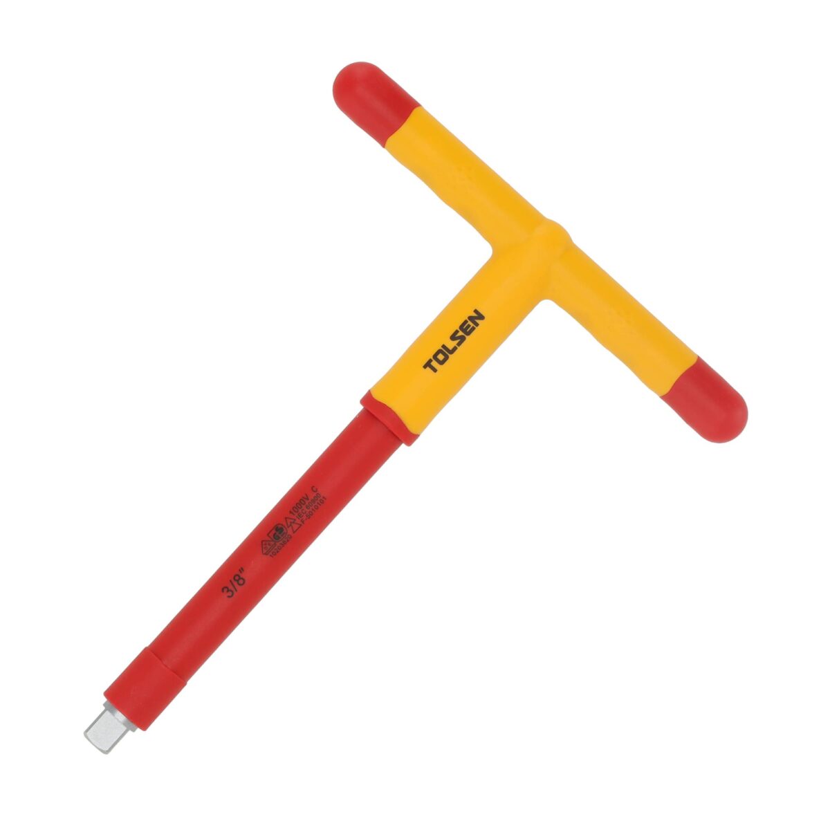 VDE Line Geïsoleerde T-handgreep 3/8" x 200 mm - Voor 3/8" VDE-dopsleutels - Afbeelding 1